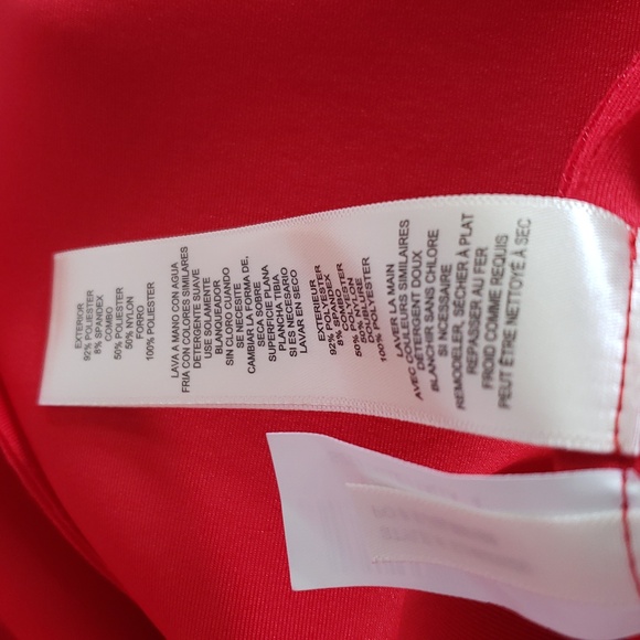 Eliza J Red Ruffled-Cuff Off-The-Shoulder Cocktail Dress - SZ 4 - NWT - Picture 12 of 13